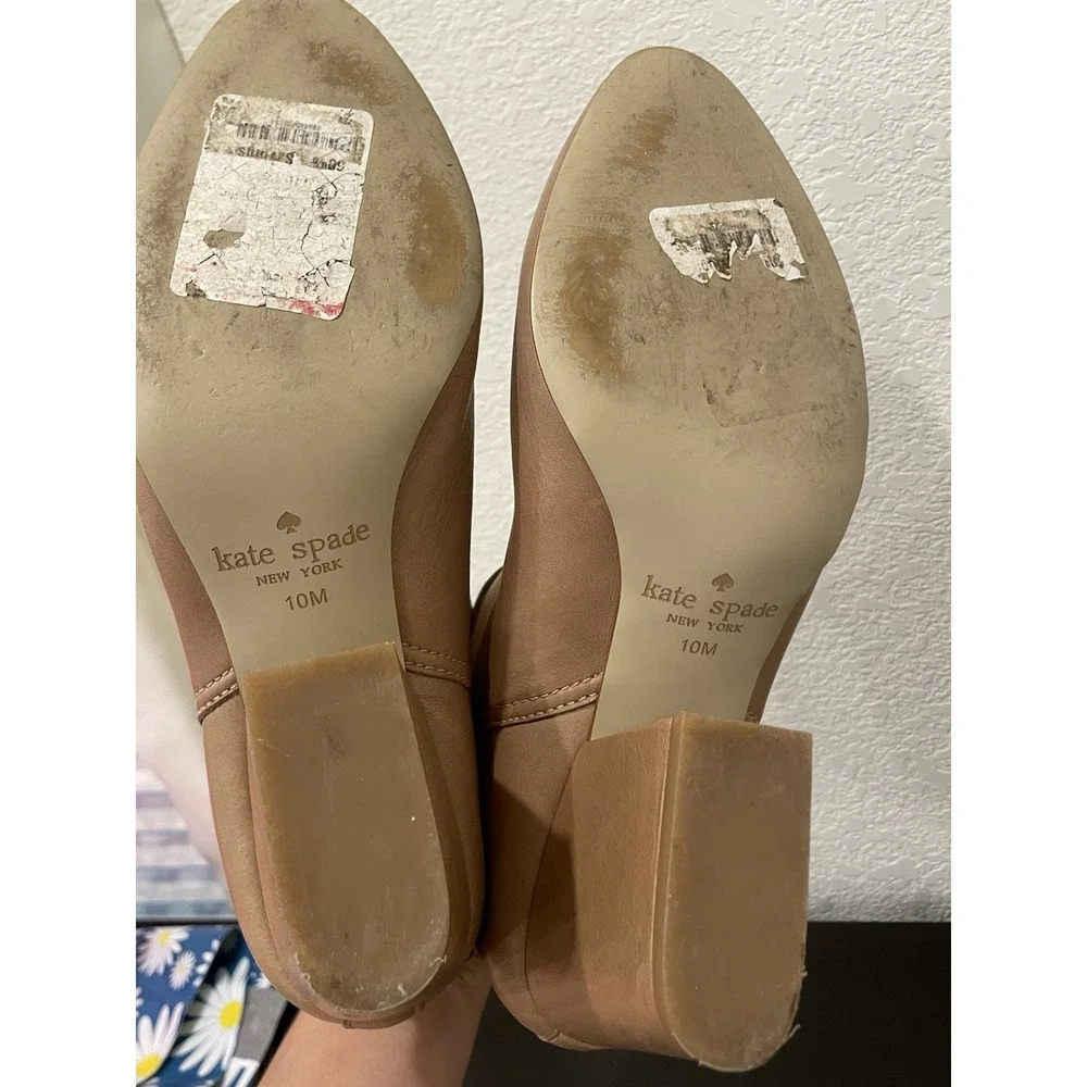 KATE SPADE Ankle Boots Size 10 Shoes Brandi Tan Natural Desert Leather‎ Chelsea